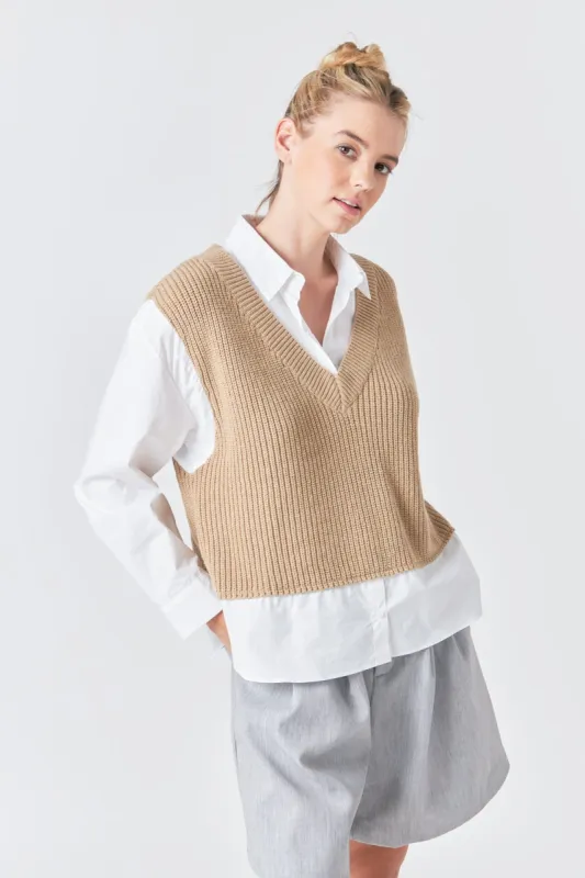 Sweater Over Shirt sold by Endless Rose