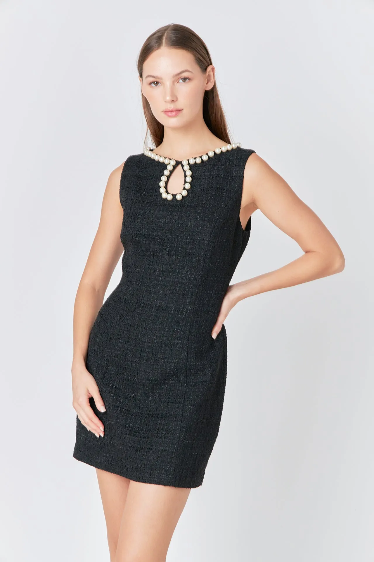Pearl Accented Cutout Mini Dress sold by Endless Rose product image thumbnail 5