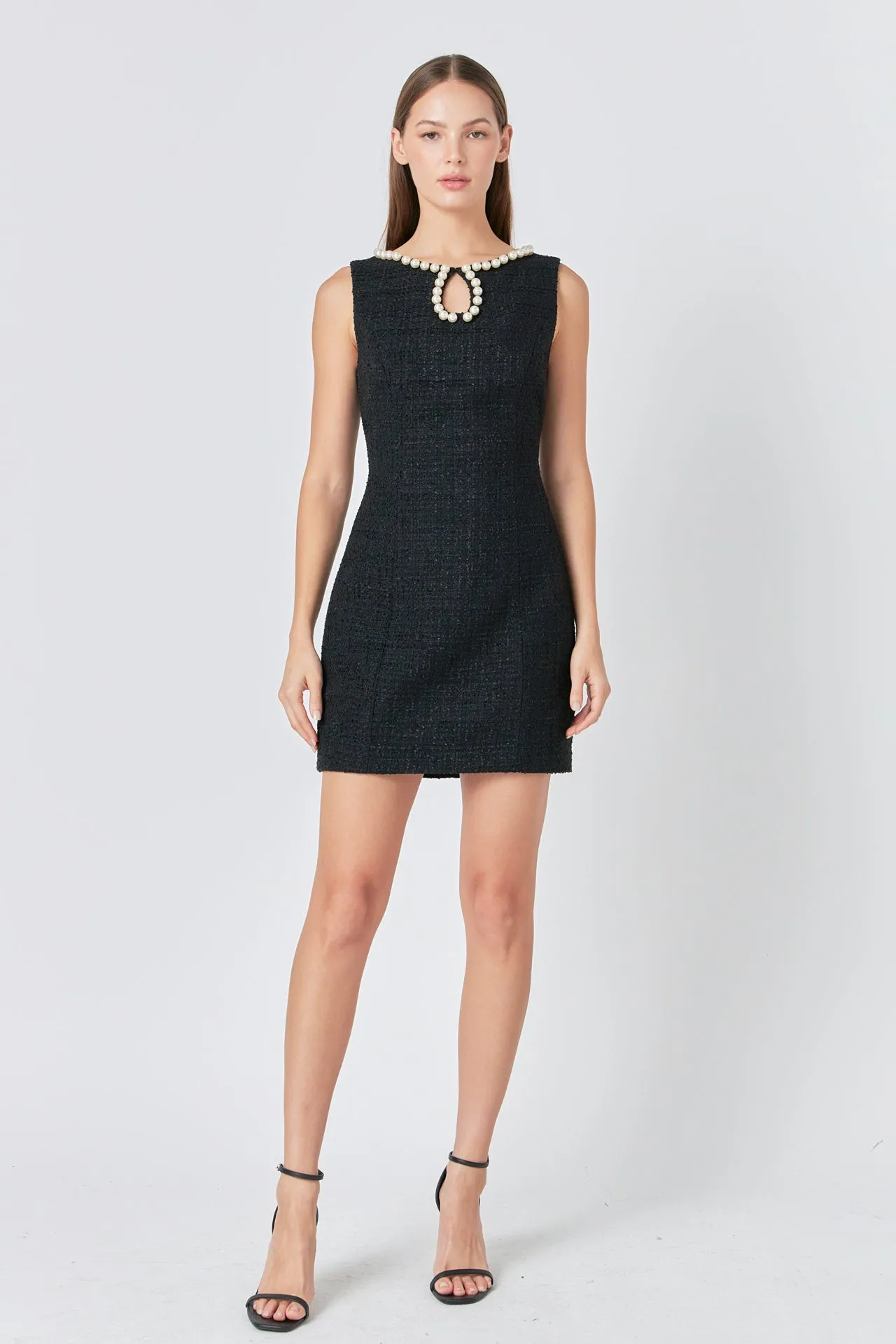 Pearl Accented Cutout Mini Dress sold by Endless Rose