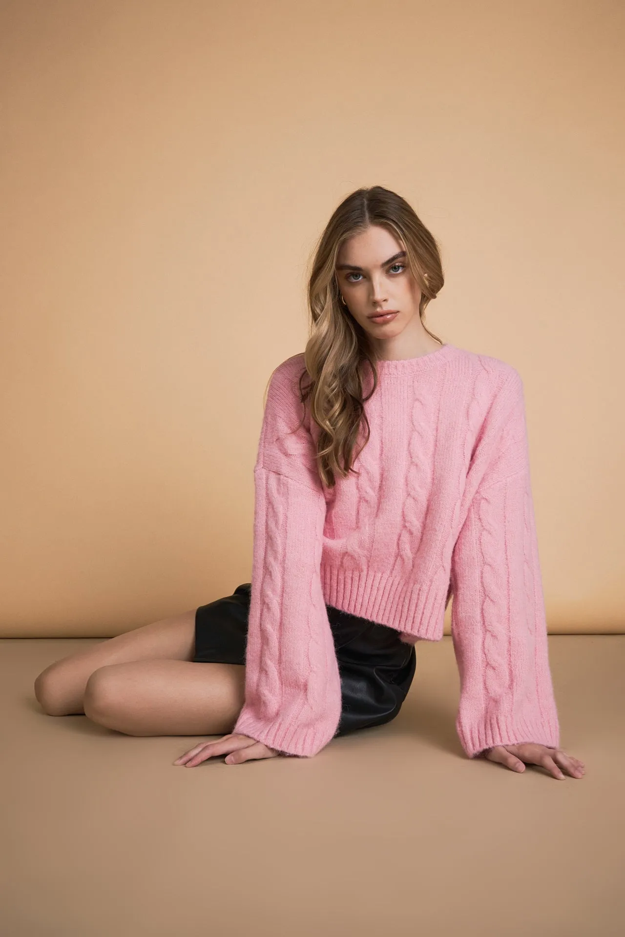 Cable Knit Cropped Sweater sold by Endless Rose product image thumbnail 5