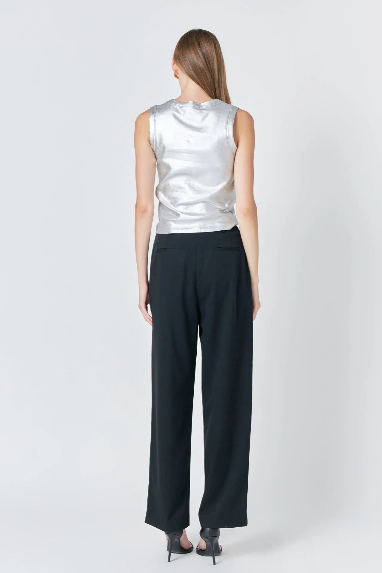 Metallic Ribbed Sleeveless Top sold by Endless Rose product image thumbnail 4