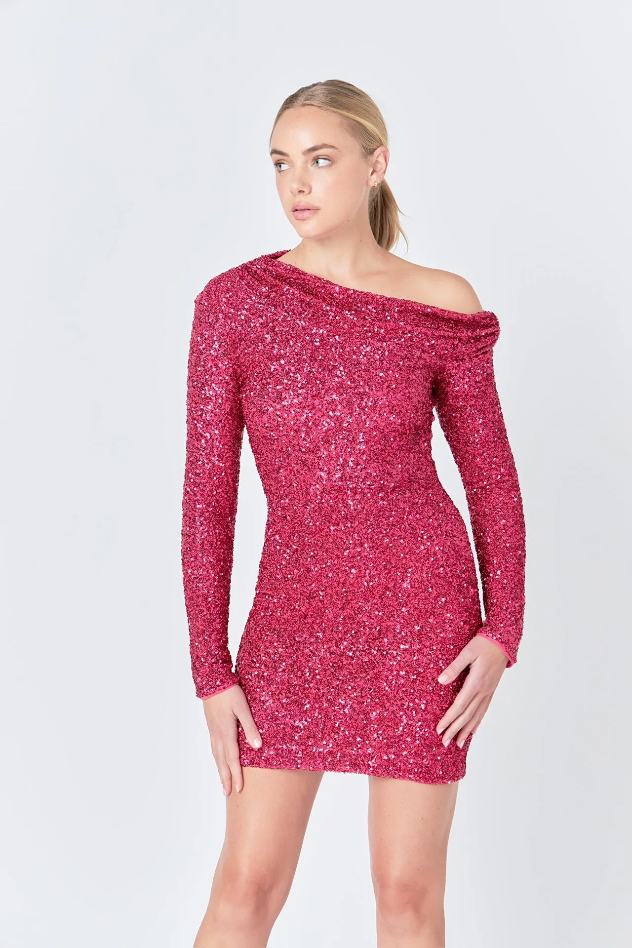 One Shoulder Sequins Dress sold by Endless Rose product image thumbnail 5
