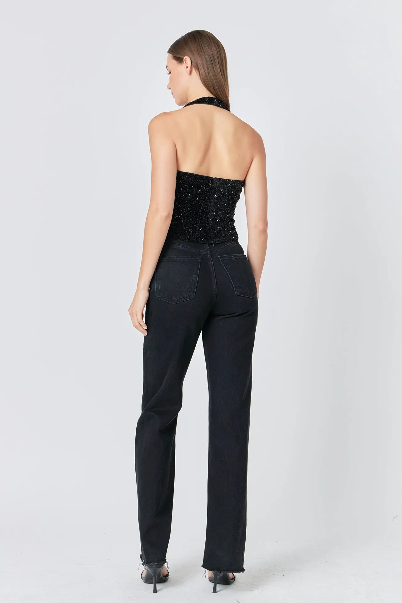 Sequins Velvet Halter Top sold by Endless Rose product image thumbnail 4