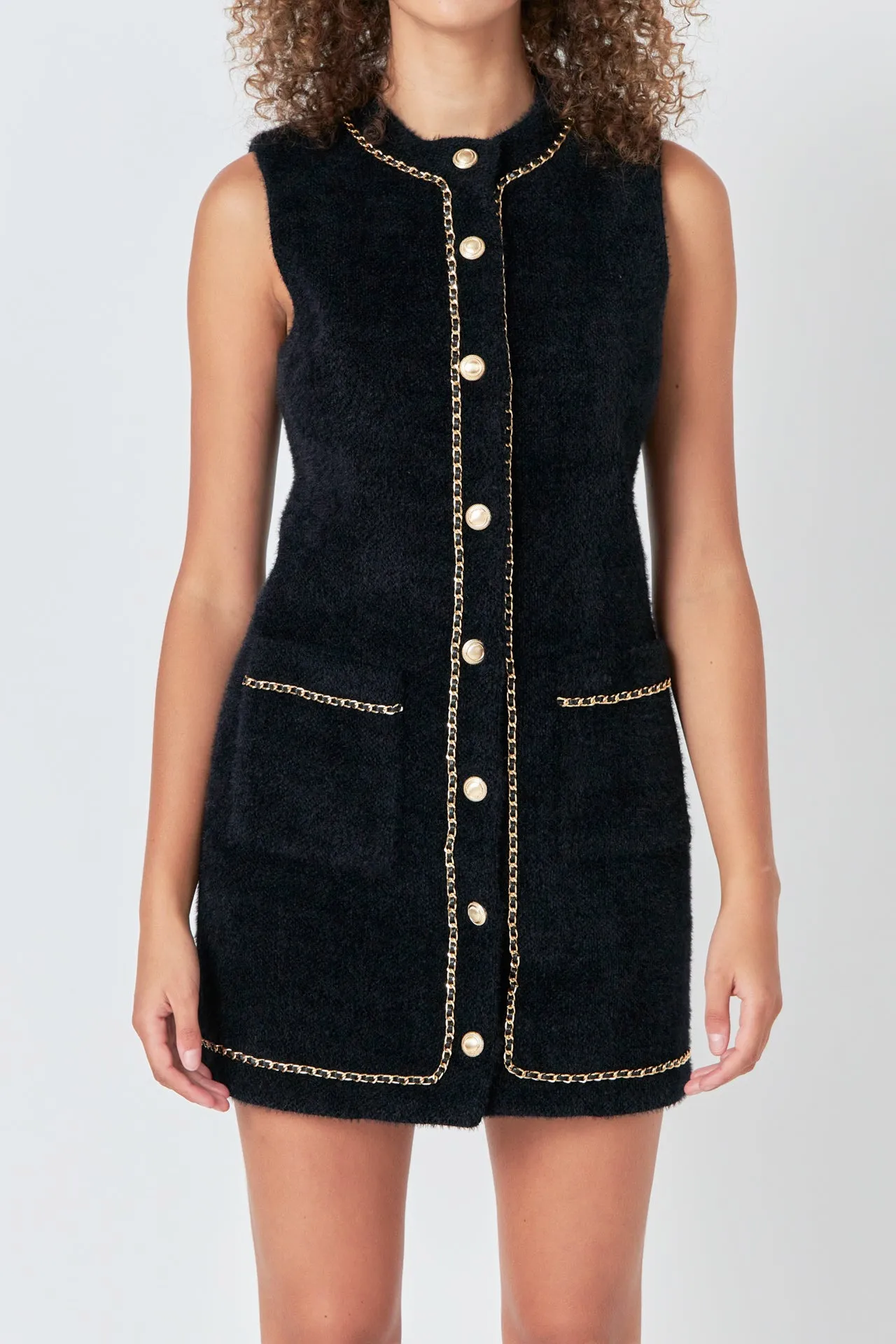 Chain Trimmed Mini Dress sold by Endless Rose product image thumbnail 2