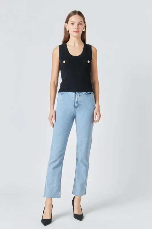 Shank Button Knit Top sold by Endless Rose