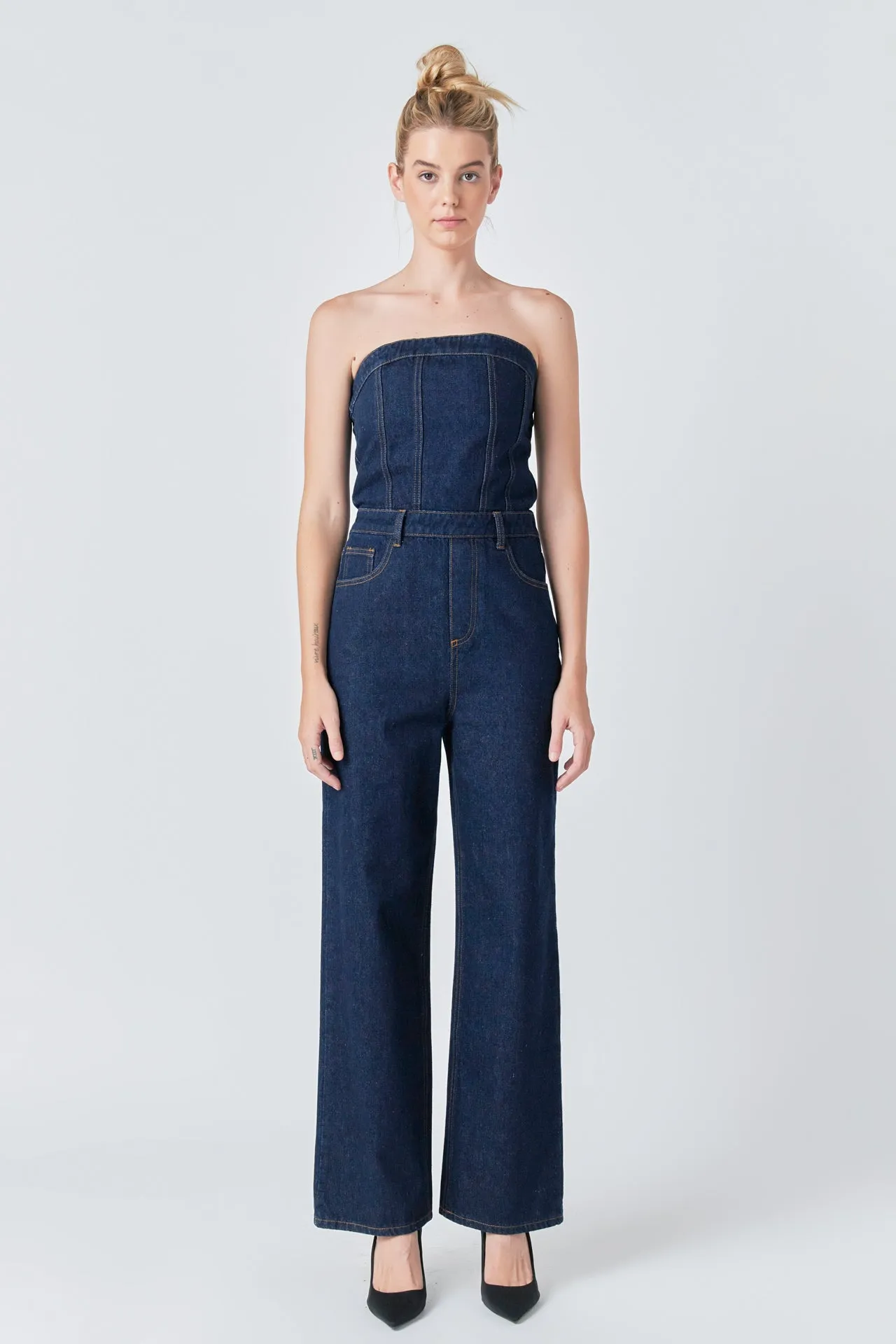 Corset Denim Jumpsuit sold by Endless Rose product image thumbnail 2