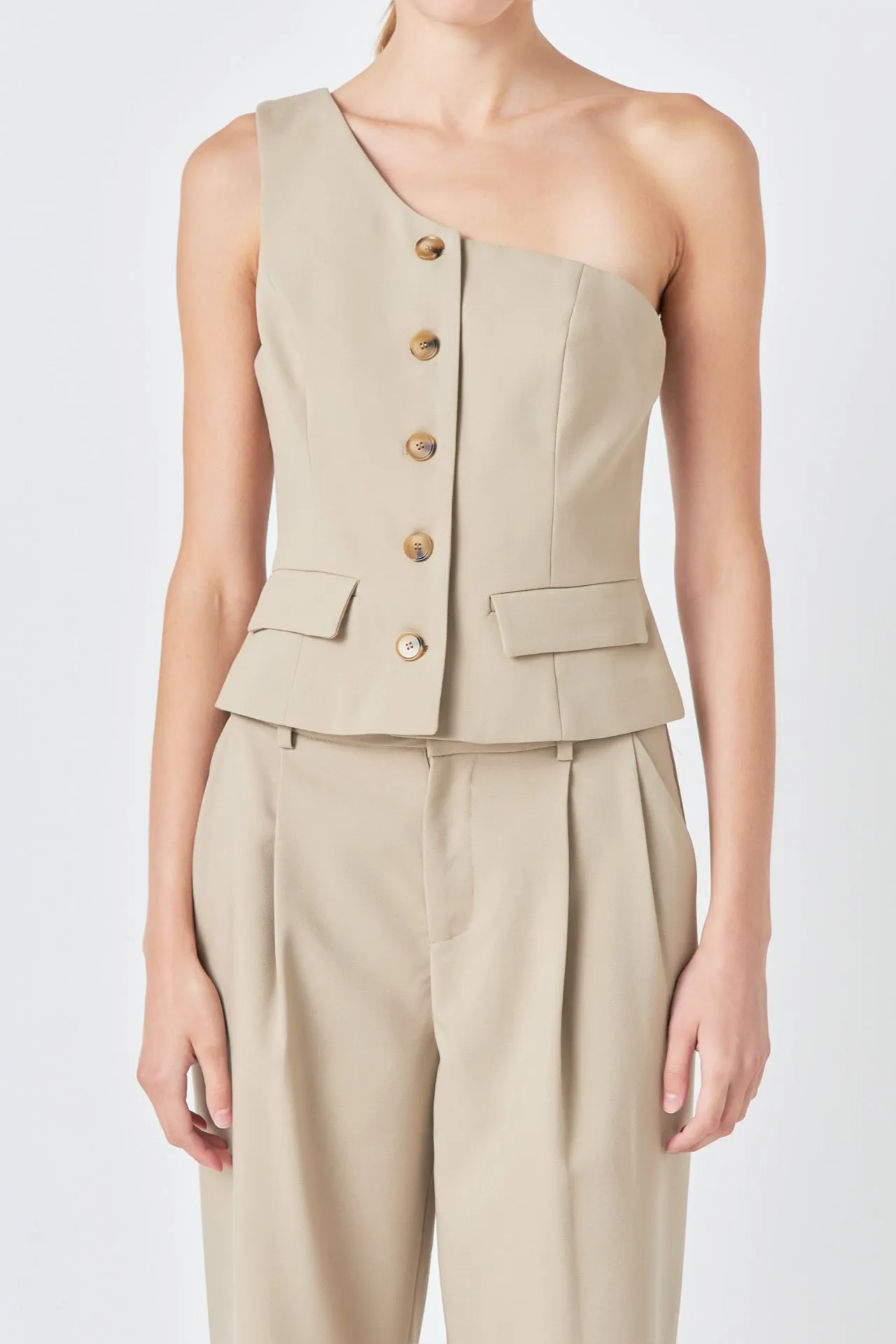 Asymmetrical One Shoulder Vest sold by Endless Rose product image thumbnail 5