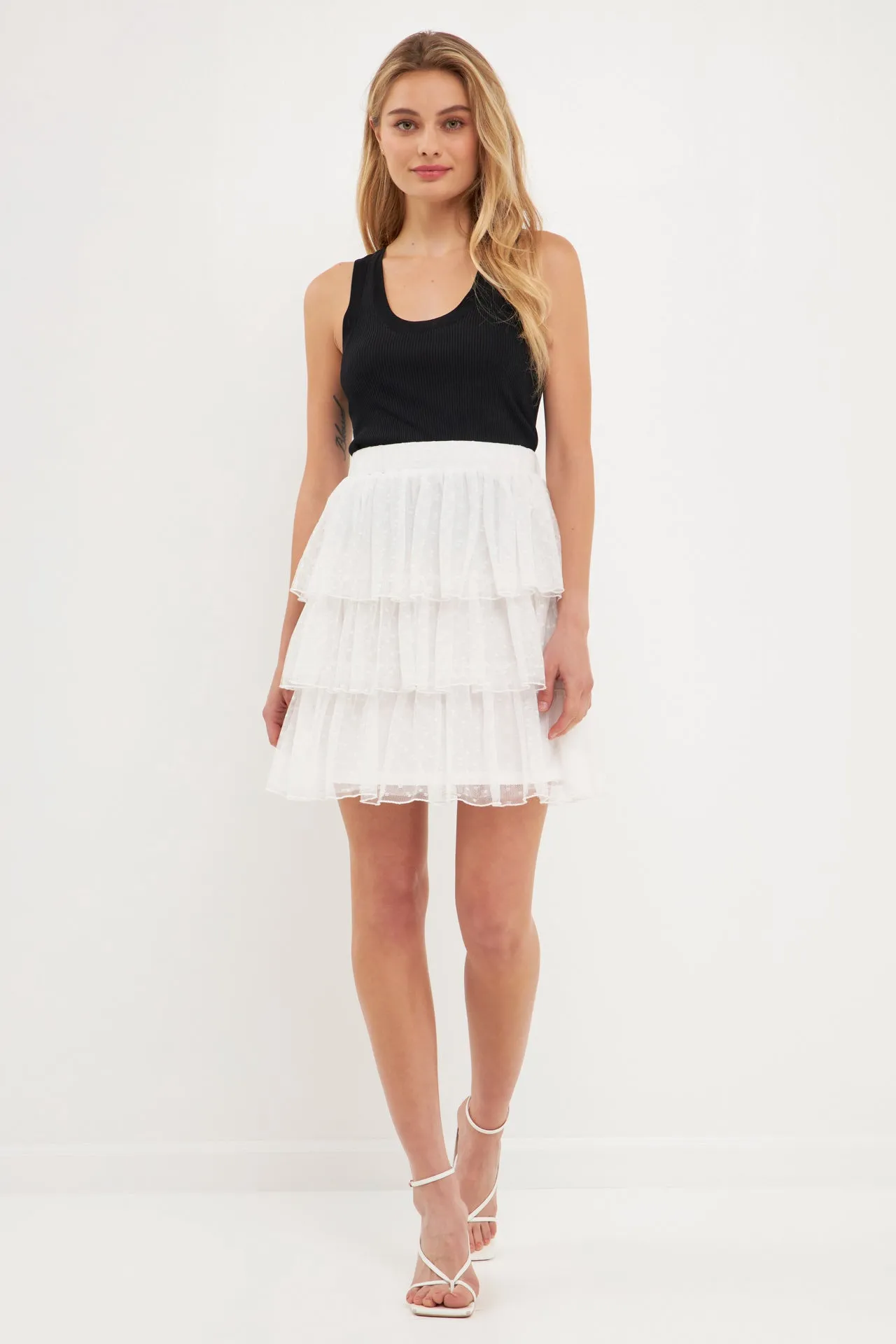 Multi Tiered Tulle Dotted Skirt sold by Endless Rose