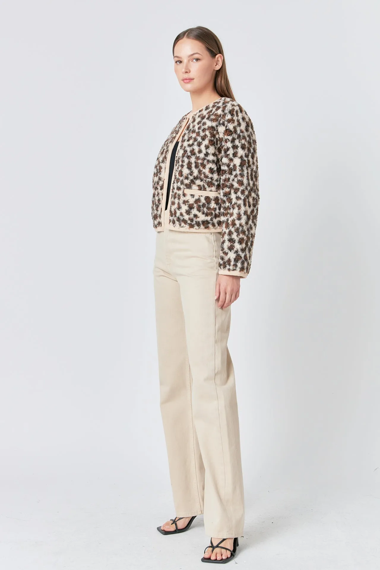 Leopard Sherpa Jacket sold by Endless Rose product image thumbnail 3
