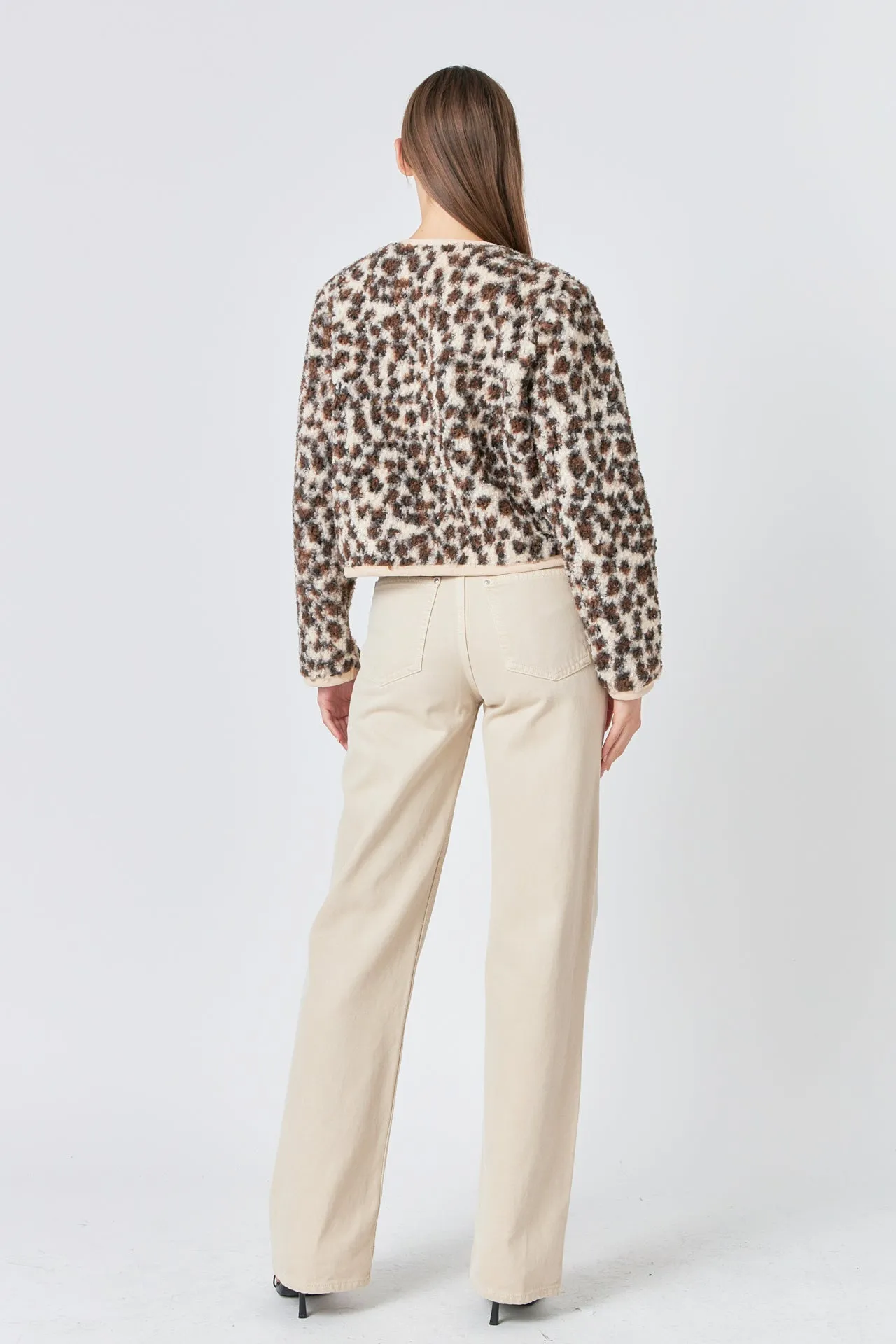 Leopard Sherpa Jacket sold by Endless Rose product image thumbnail 4