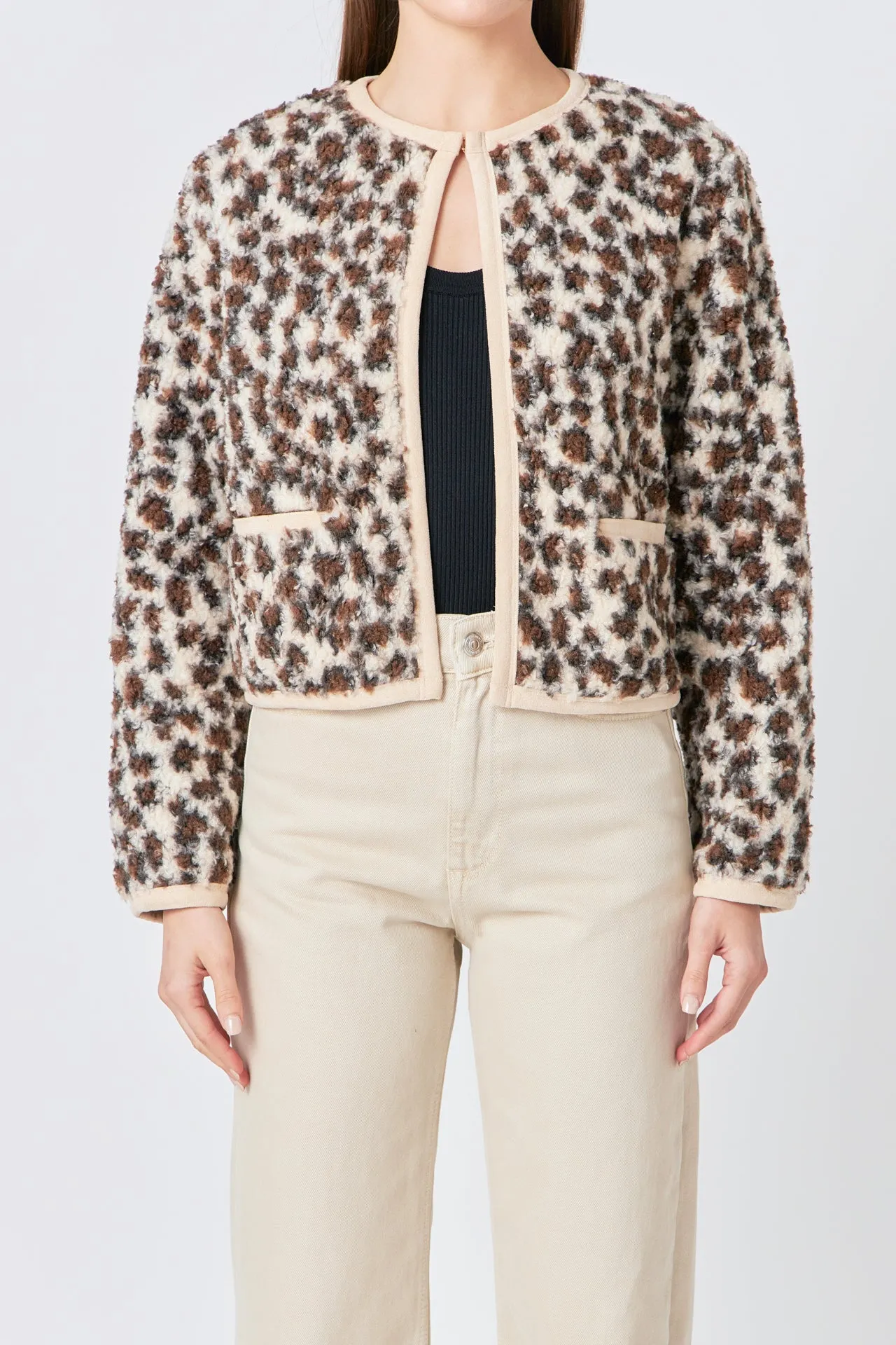 Leopard Sherpa Jacket sold by Endless Rose product image thumbnail 2