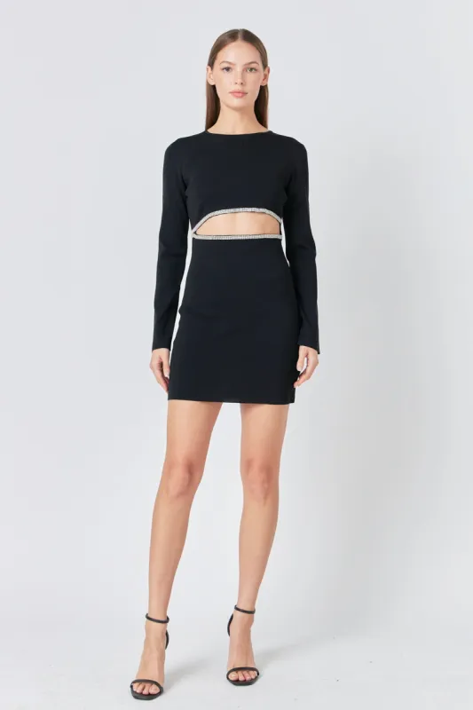 Knit Cut Out Mini Dress sold by Endless Rose