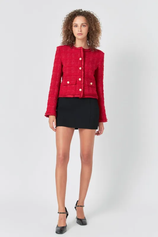 Tweed Buttoned Blazer sold by Endless Rose