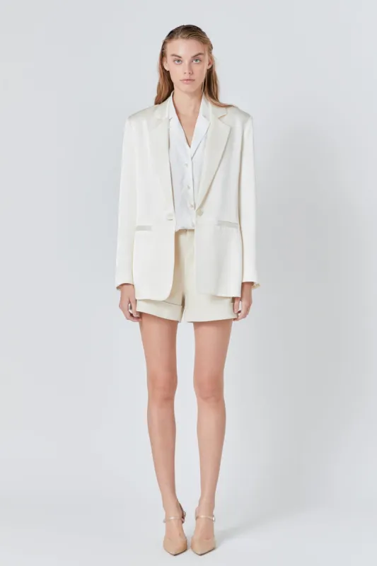 Satin Relaxed Blazer sold by Endless Rose