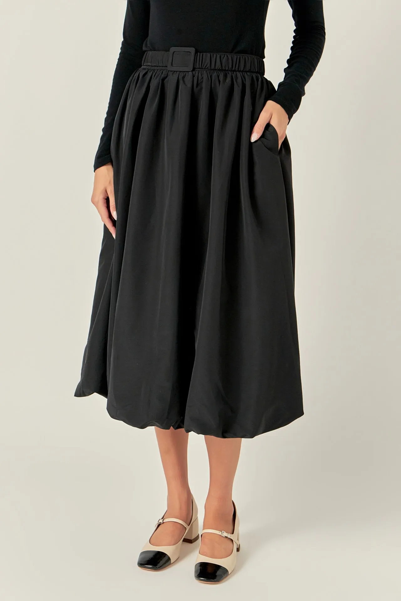 Belted Blouson Midi Skirt sold by Endless Rose product image thumbnail 3