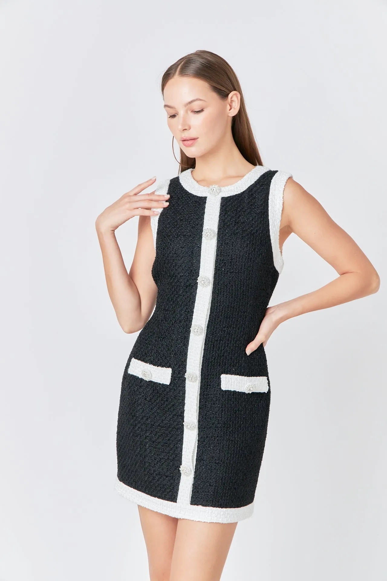 Tweed Sleeveless Mini Dress sold by Endless Rose product image thumbnail 5