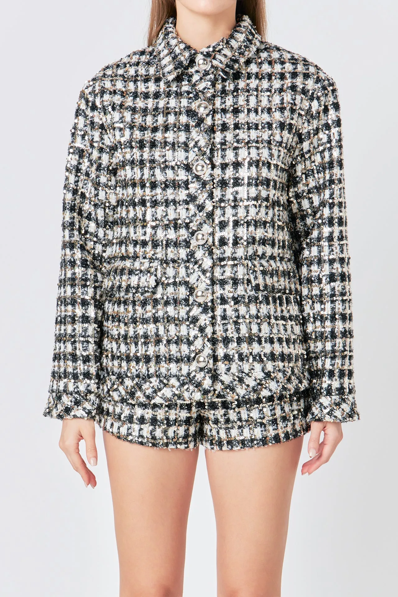 Sequins Check Jacket sold by Endless Rose product image thumbnail 2