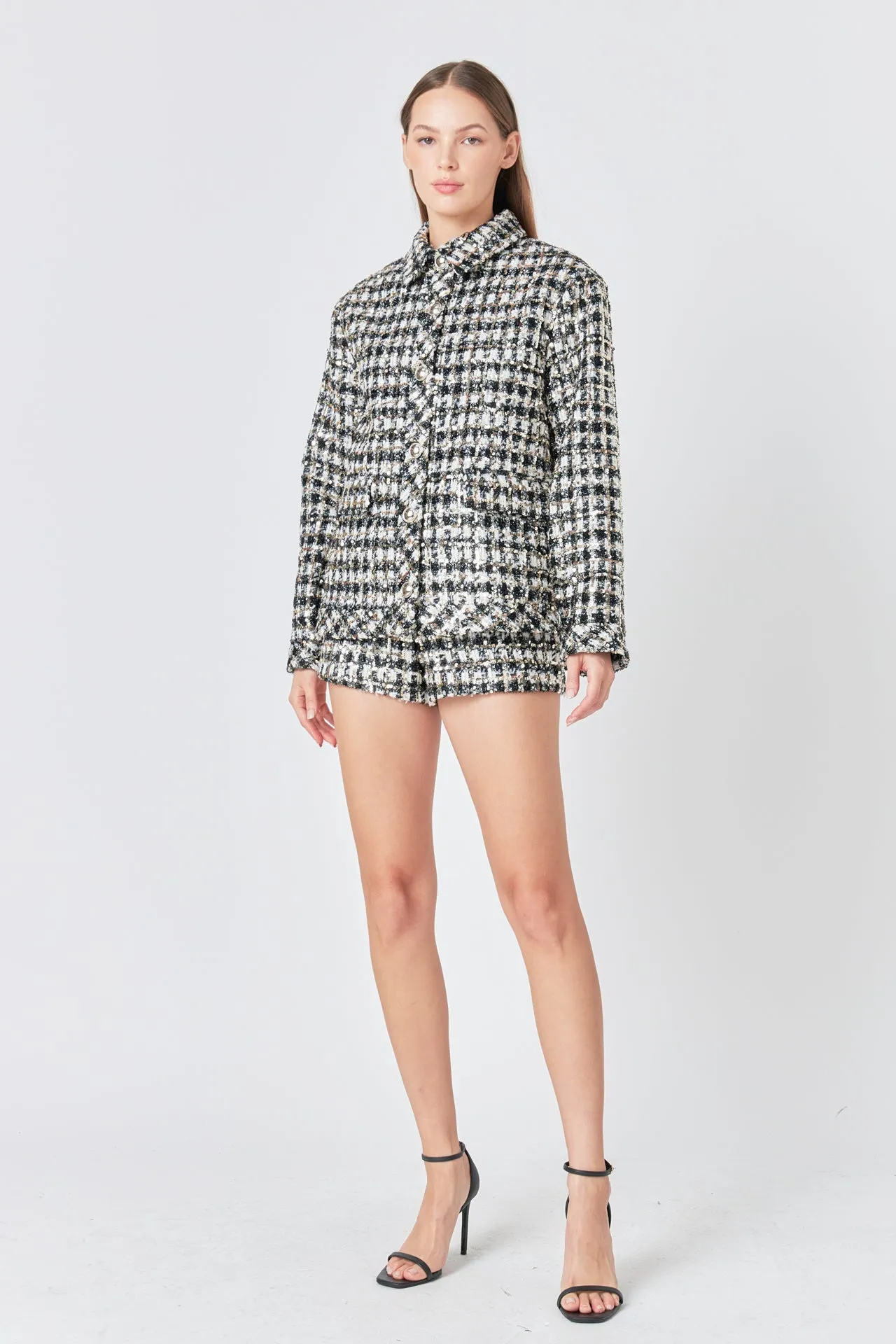 Sequins Check Jacket sold by Endless Rose product image thumbnail 3