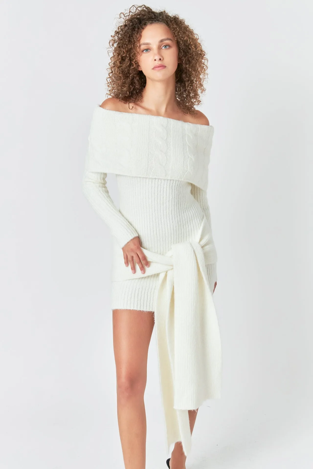 Off Shoulder Sweater Mini Dress sold by Endless Rose product image thumbnail 5