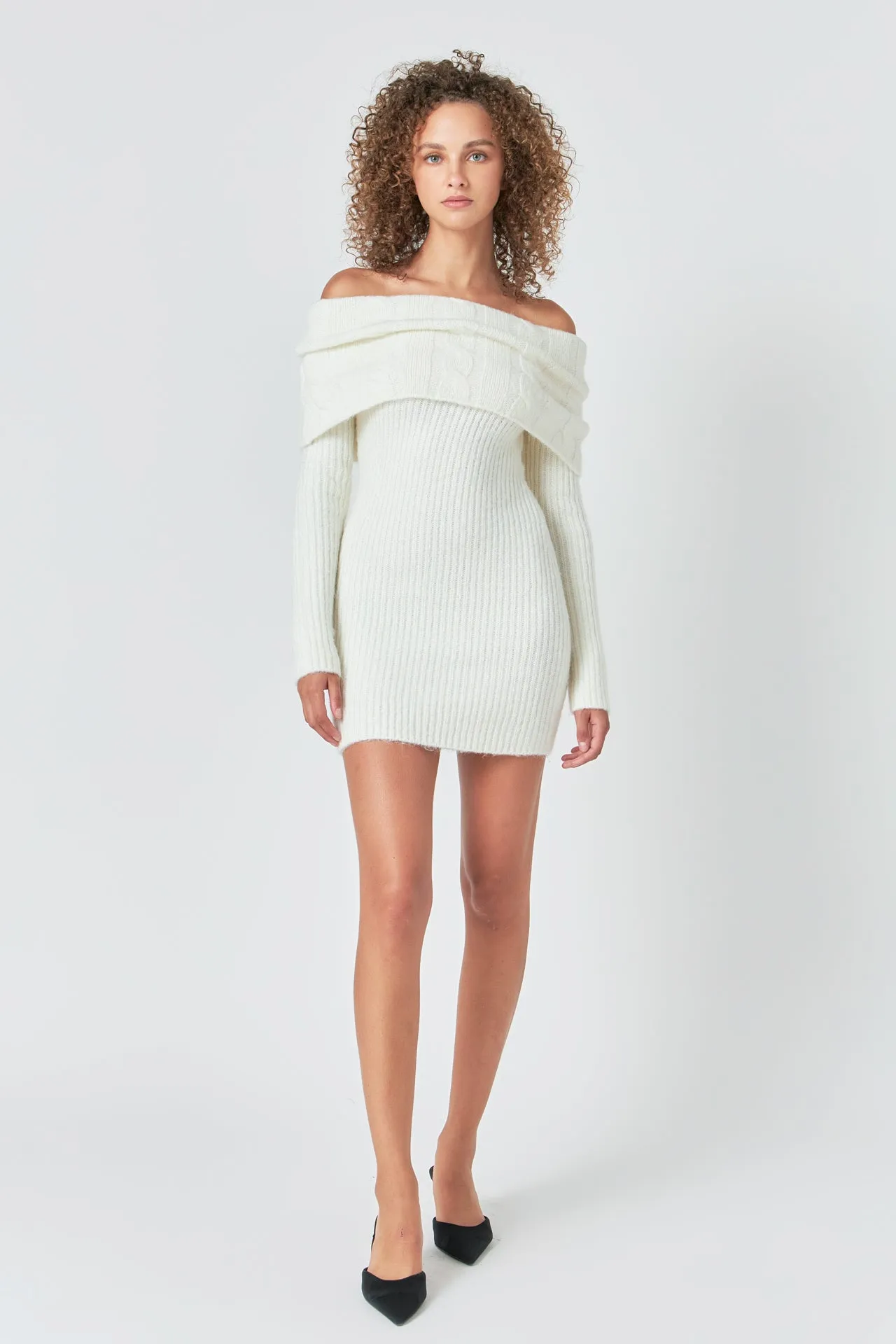 Off Shoulder Sweater Mini Dress sold by Endless Rose