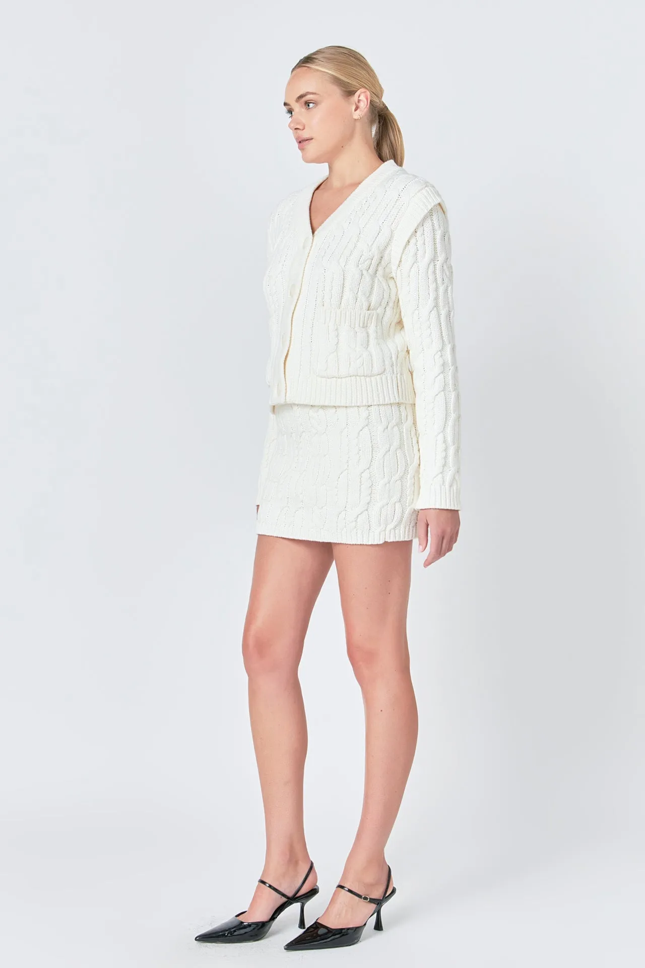 Cable Knit Cardigan sold by Endless Rose product image thumbnail 3