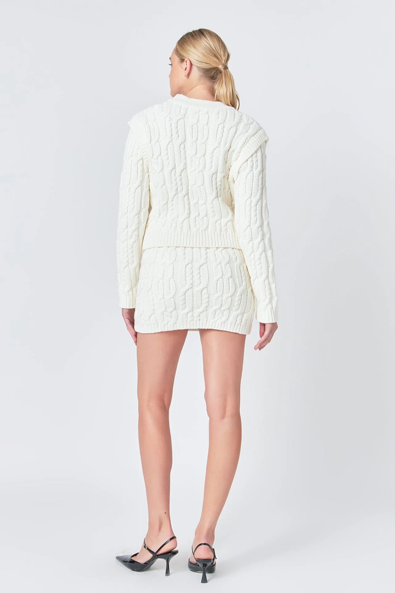 Cable Knit Mini Skirt sold by Endless Rose product image thumbnail 4