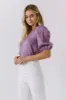 Texture Fabric Puff Sleeve Top sold by Endless Rose