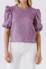 Texture Fabric Puff Sleeve Top sold by Endless Rose