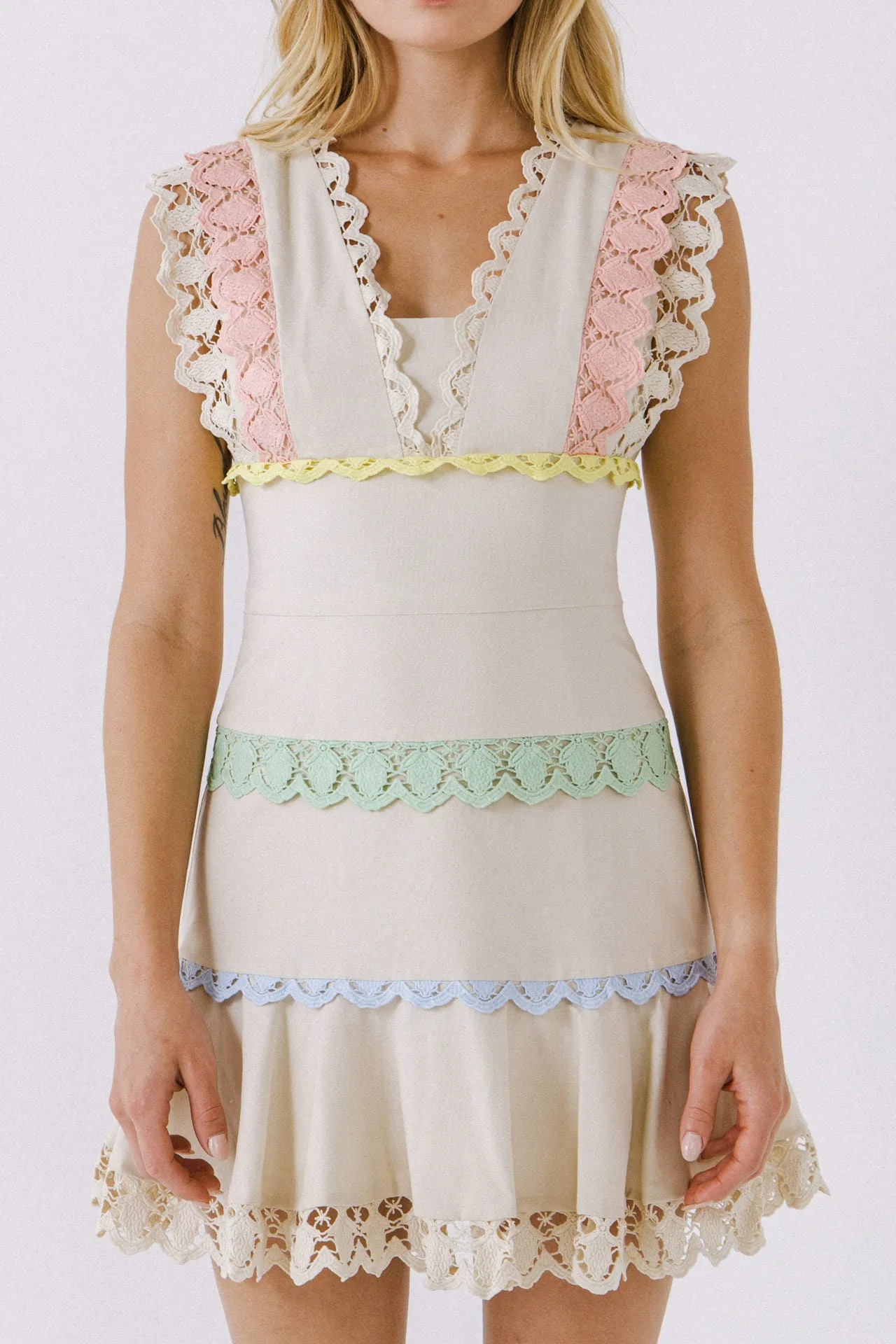 Colorblock Trim Mini Dress sold by Endless Rose product image thumbnail 2