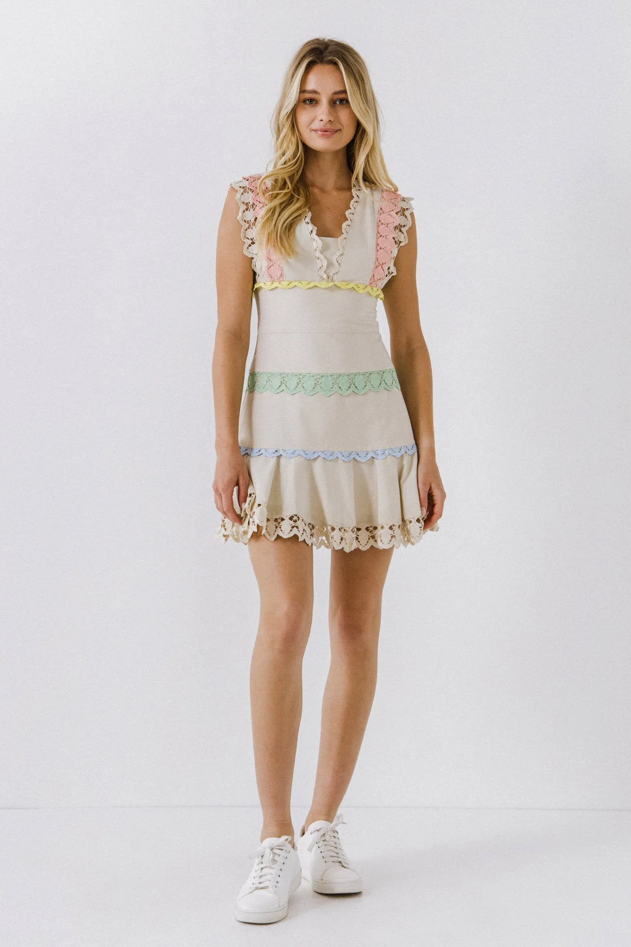 Colorblock Trim Mini Dress sold by Endless Rose