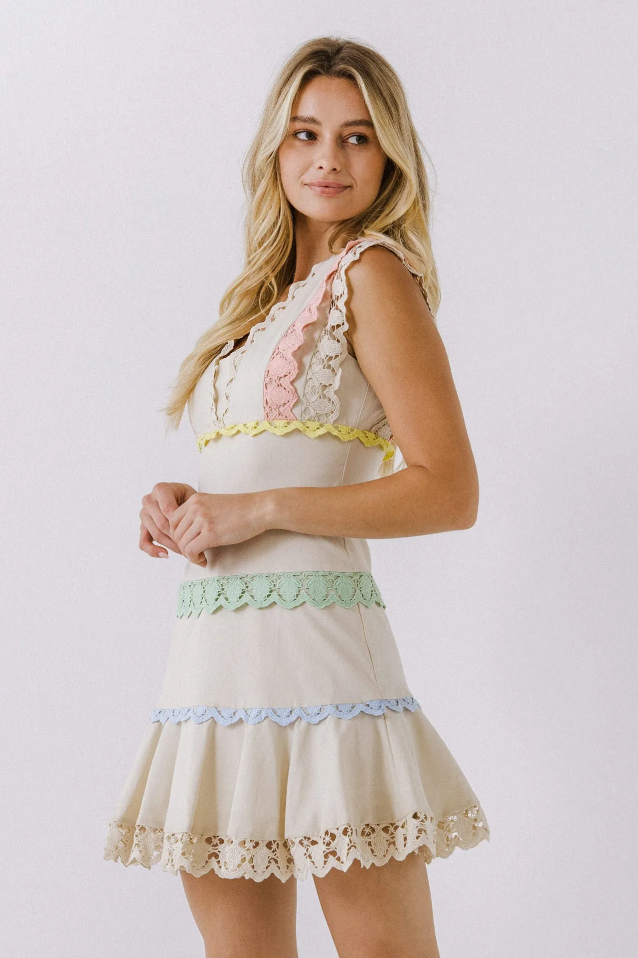 Colorblock Trim Mini Dress sold by Endless Rose product image thumbnail 3