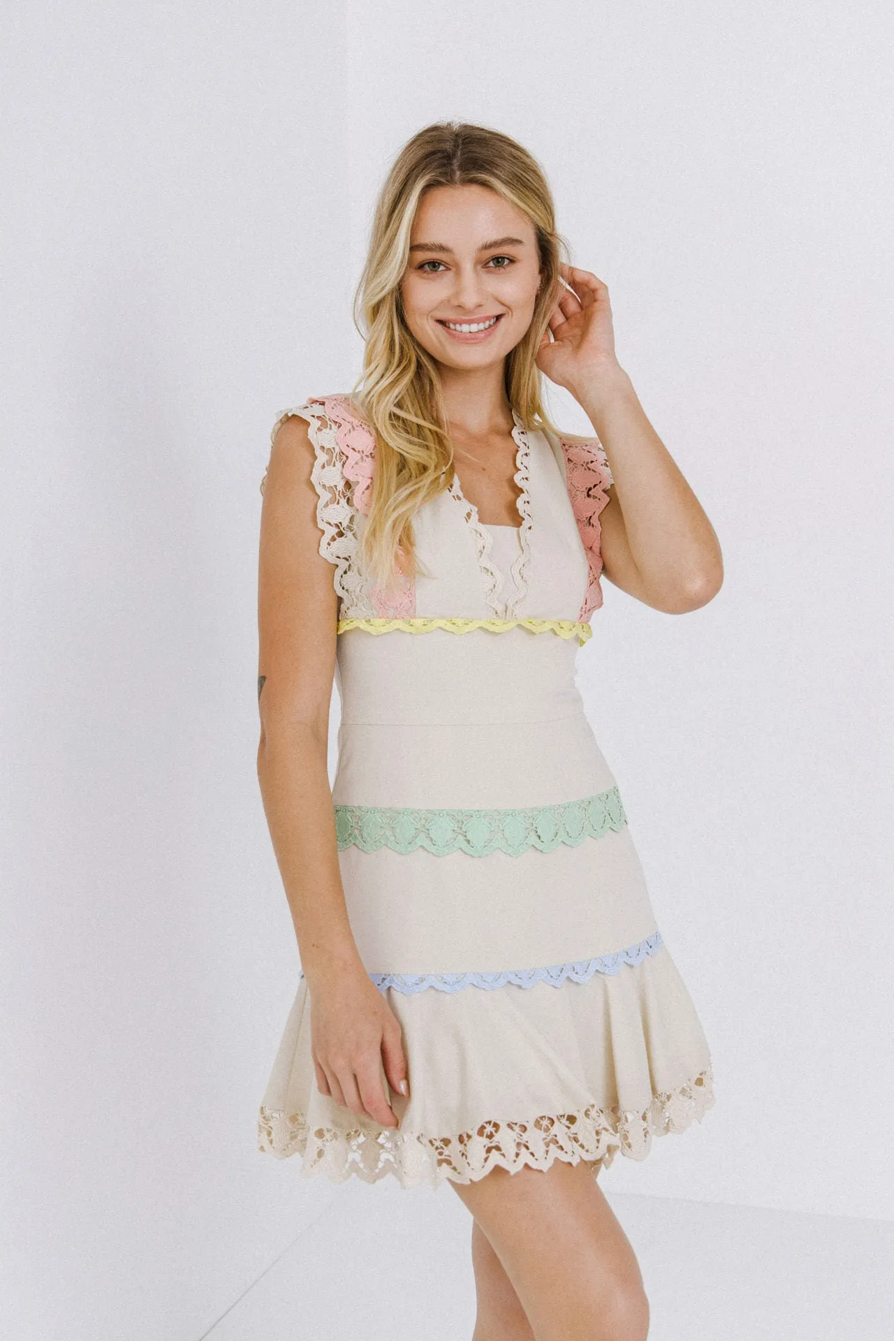 Colorblock Trim Mini Dress sold by Endless Rose product image thumbnail 5