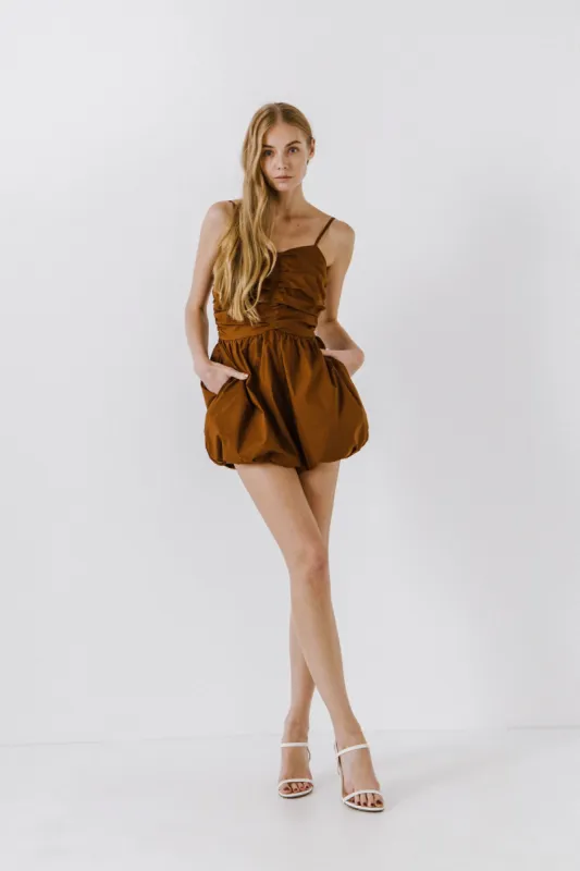 Shirred Blouson Romper sold by Endless Rose