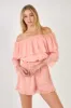 Off-shouldered Romper with Stitch Detail sold by Endless Rose