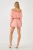 Off-shouldered Romper with Stitch Detail sold by Endless Rose