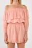 Off-shouldered Romper with Stitch Detail sold by Endless Rose