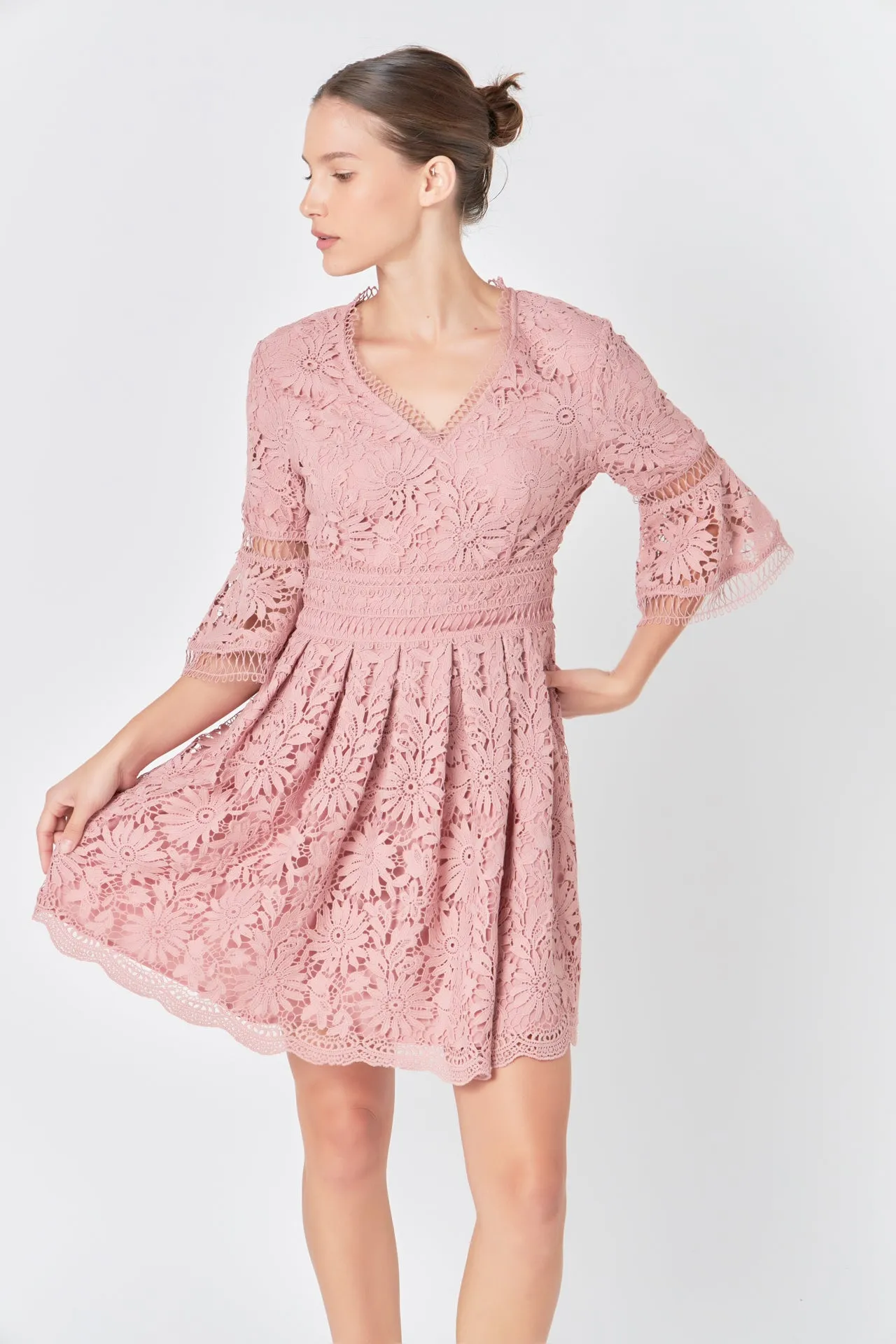 All of Lace Bell Sleeve Dress sold by Endless Rose product image thumbnail 5