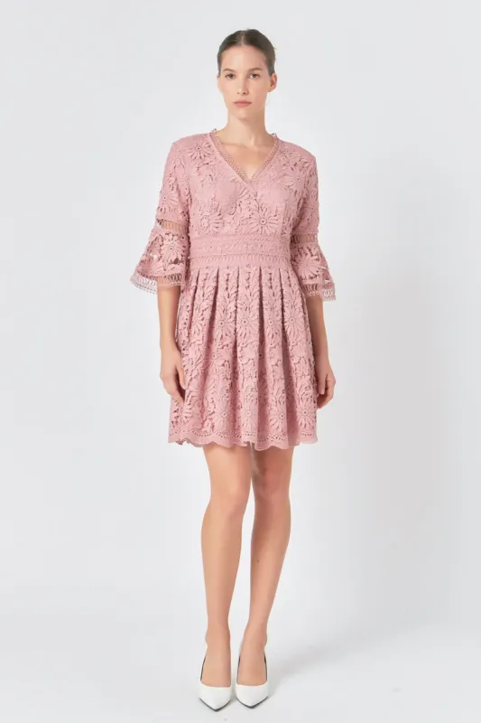 All of Lace Bell Sleeve Dress sold by Endless Rose