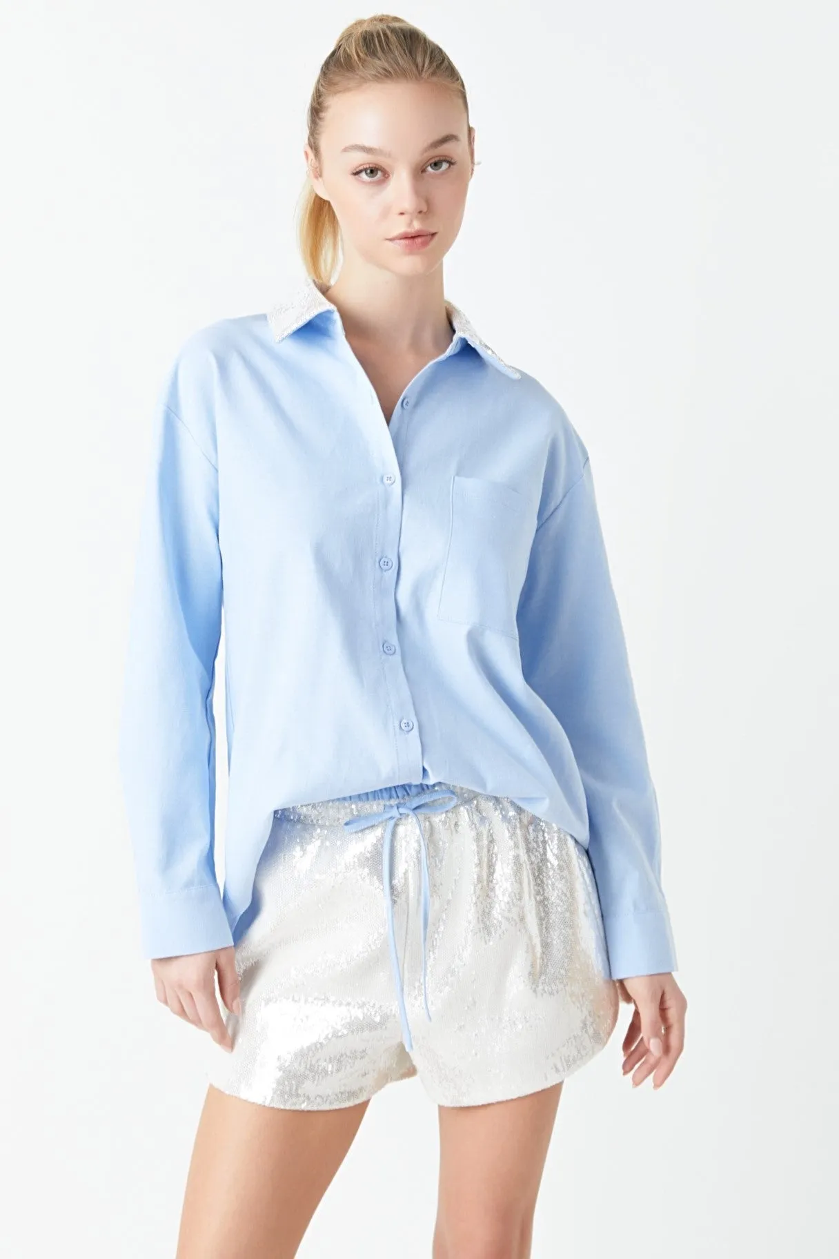 Sequin Embellished Boxer Shorts sold by Endless Rose product image thumbnail 3