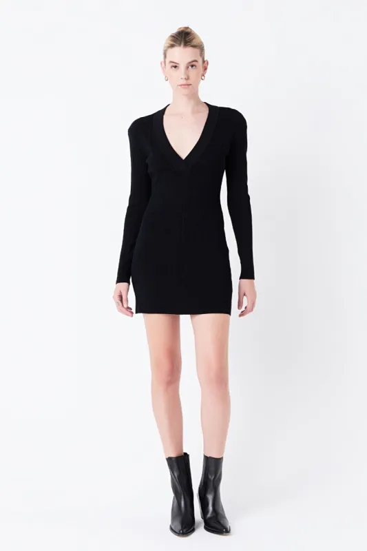 Power Shoulder Mini Knit Dress sold by Endless Rose