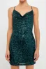 Sequin Cowl Neck Mini Dress sold by Endless Rose