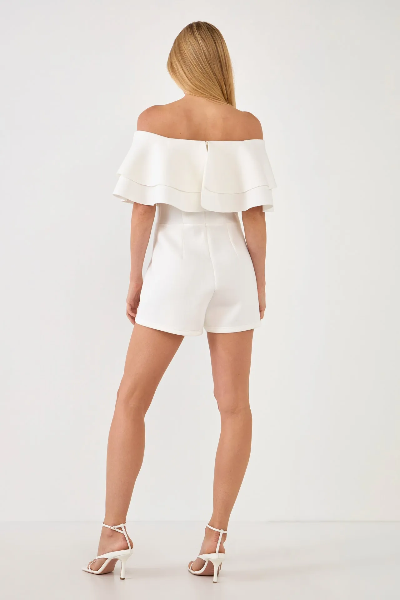 Off the Shoulder Ruffled Romper sold by Endless Rose product image thumbnail 4