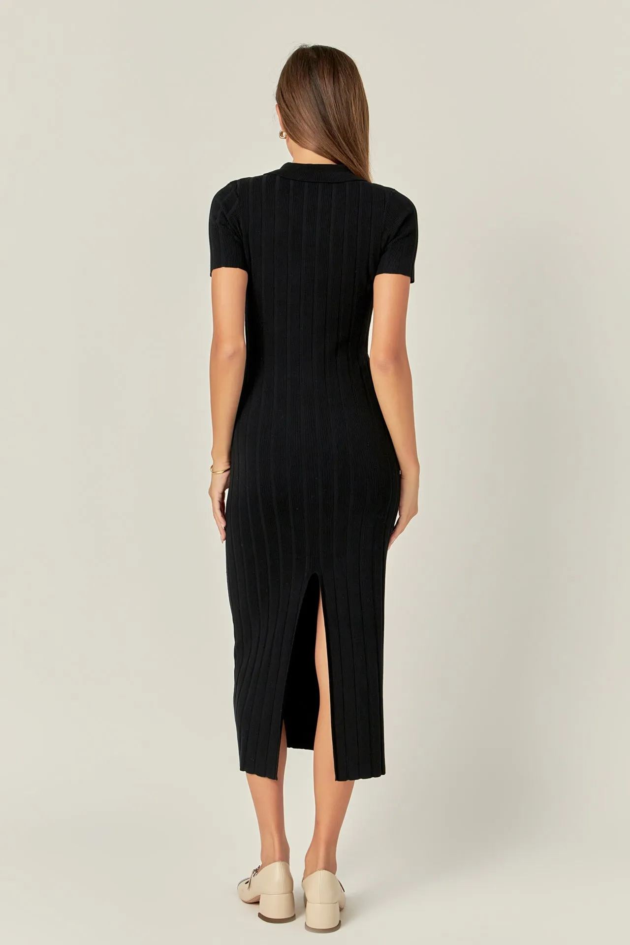 Polo Collared Maxi Knit Dress sold by Endless Rose product image thumbnail 5