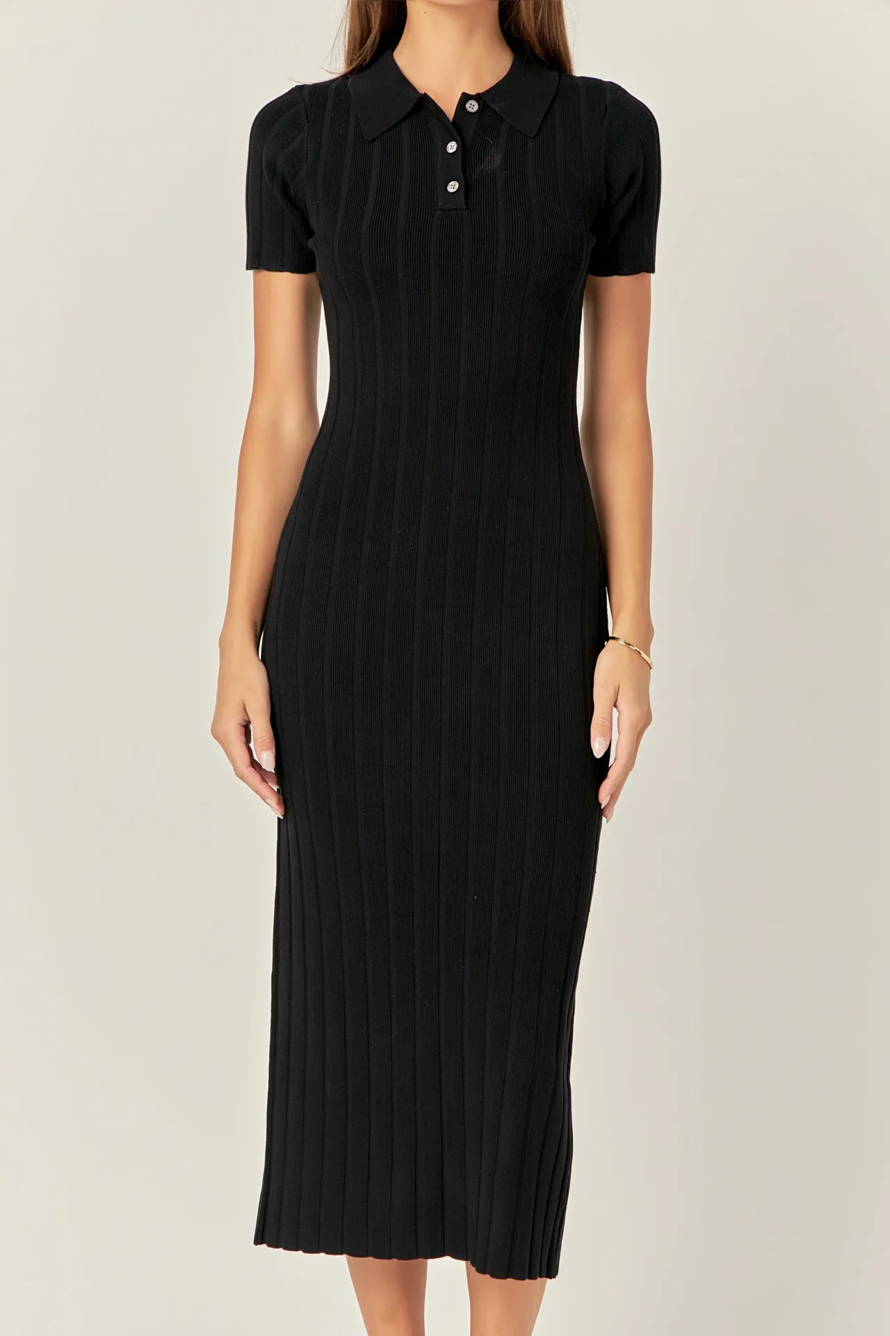 Polo Collared Maxi Knit Dress sold by Endless Rose product image thumbnail 2
