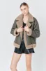 Faux Leather Jacket with Sherpa Lining sold by Endless Rose