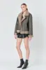 Faux Leather Jacket with Sherpa Lining sold by Endless Rose