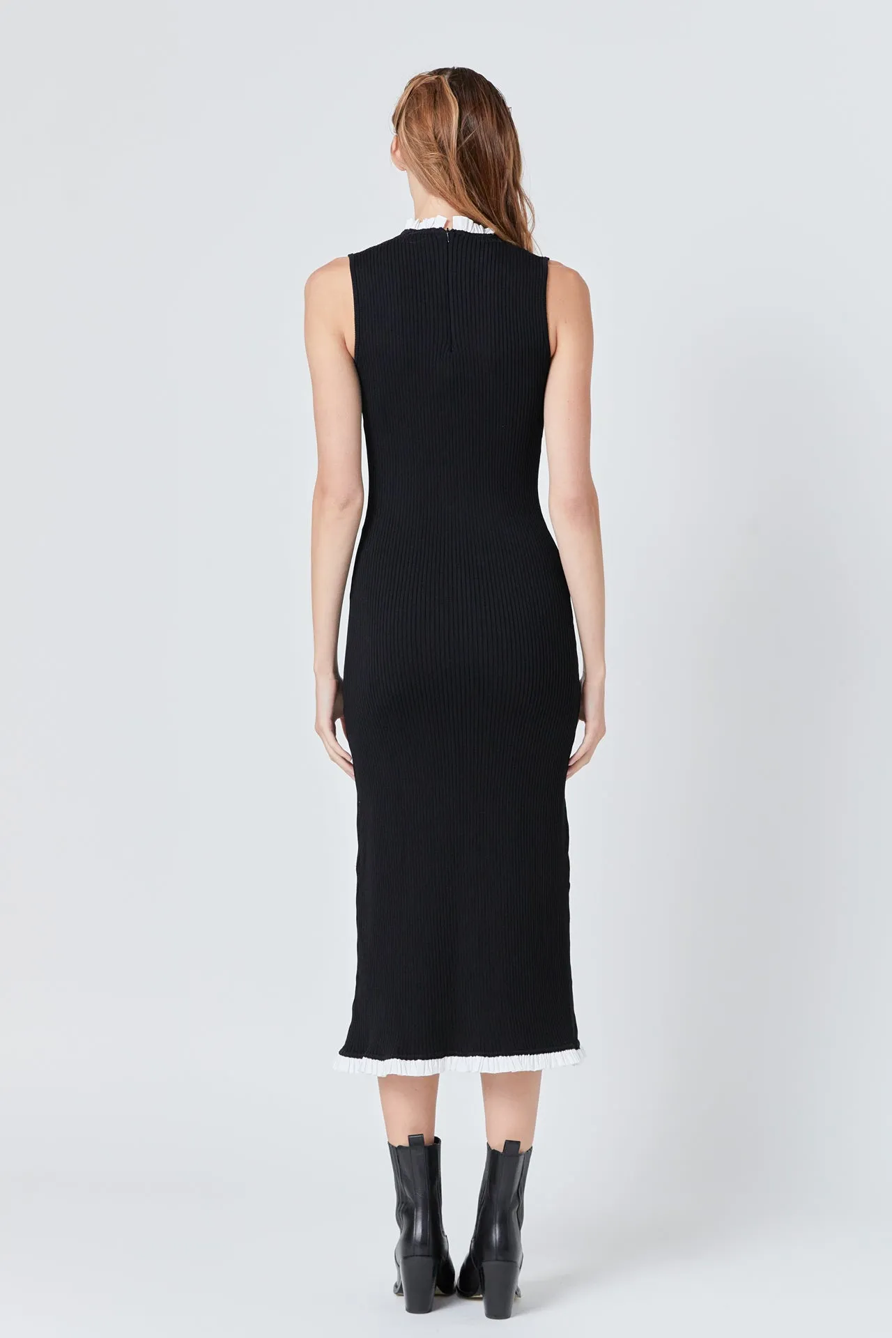 Contrast Ruffle Knit Maxi Dress sold by Endless Rose product image thumbnail 4