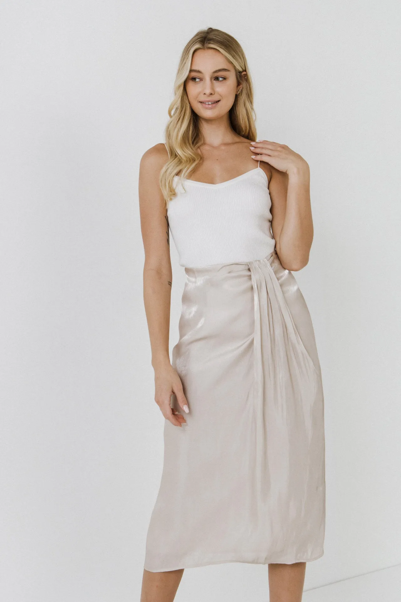 Metallic Effect Midi Skirt sold by Endless Rose product image thumbnail 5
