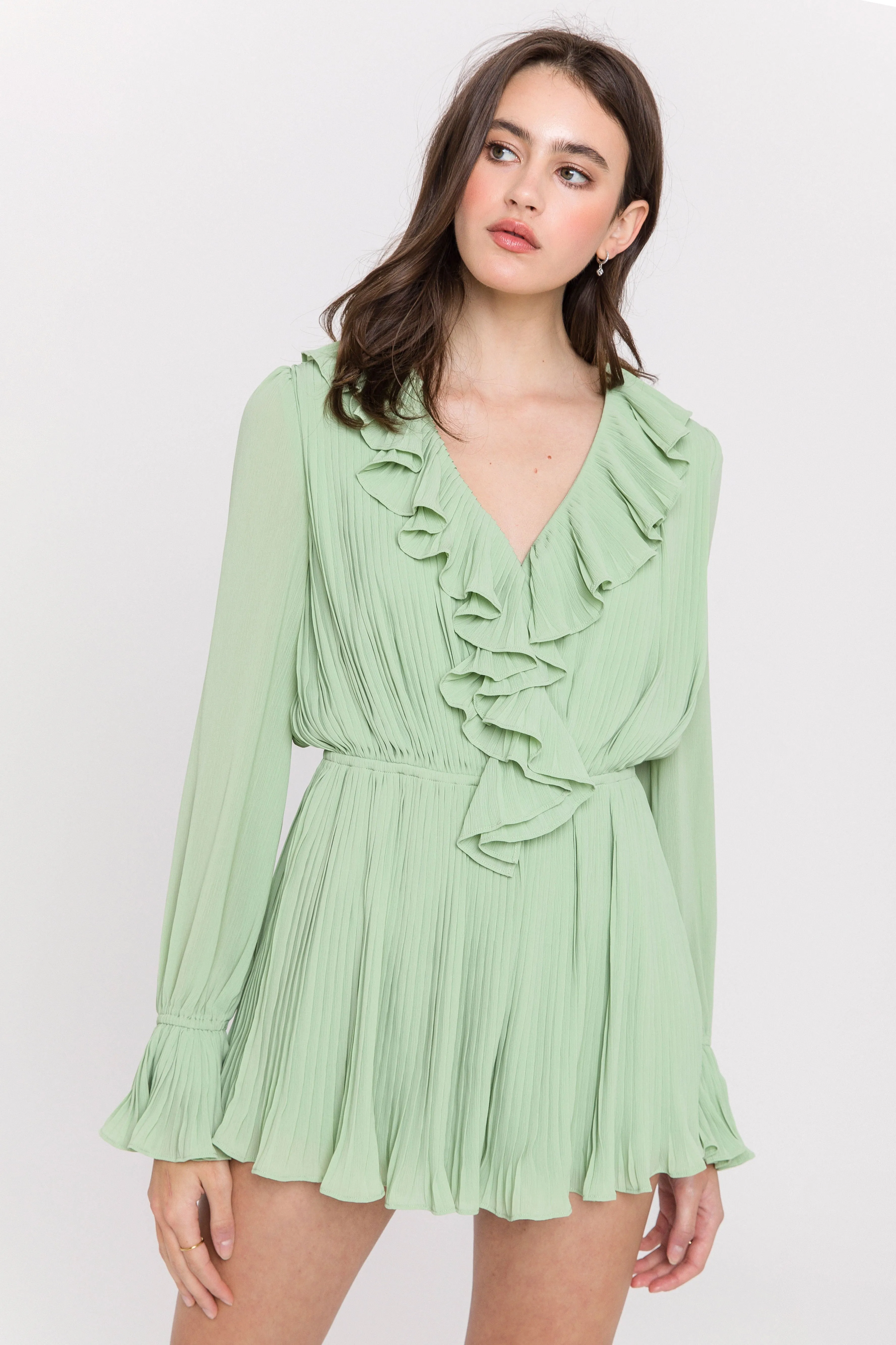 Ruffled V-neck Romper sold by Endless Rose product image thumbnail 5