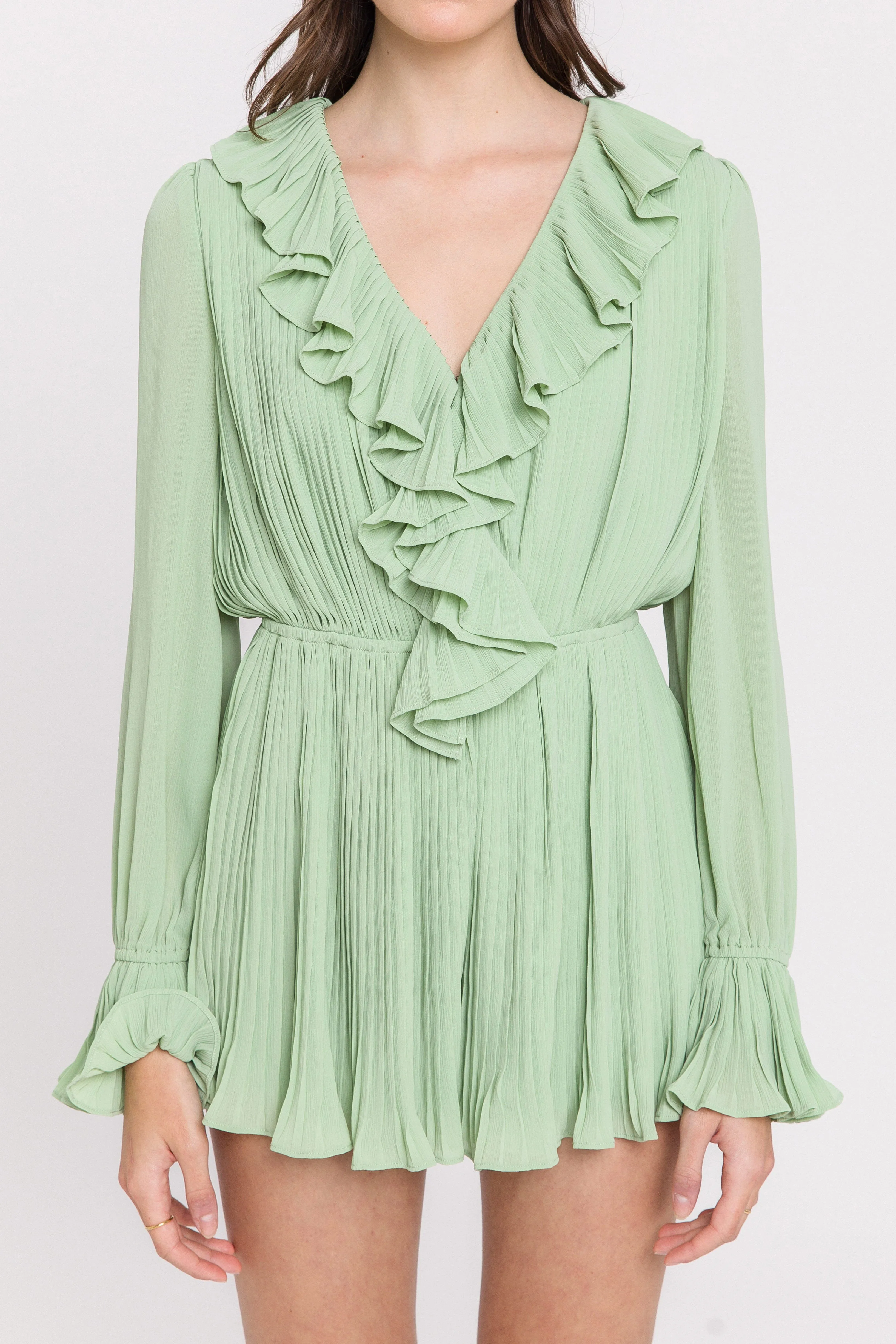 Ruffled V-neck Romper sold by Endless Rose product image thumbnail 2